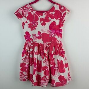 Gymboree Girl’s Pink White Pretty Poppy Floral Cotton Dress Size 7 
Lined